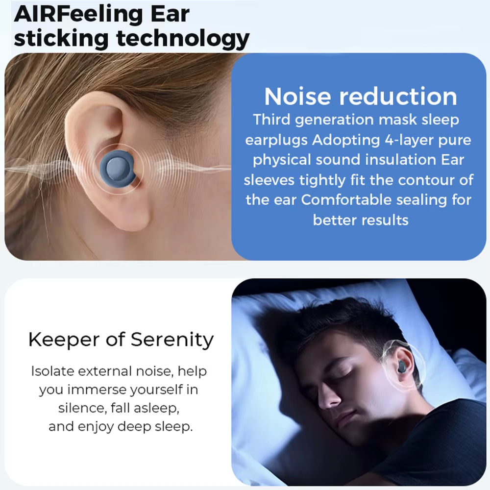 Silicone Earplugs for Swimming Sleep Noise Cancel Noise Reduction-Soundproof Reduce Disturbances -Quality Loop Earplugs