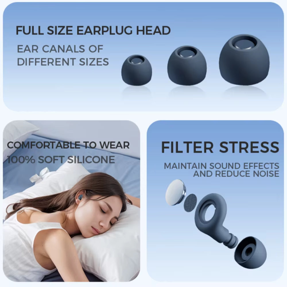 Silicone Earplugs for Swimming Sleep Noise Cancel Noise Reduction-Soundproof Reduce Disturbances -Quality Loop Earplugs
